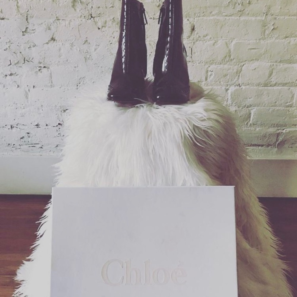 Chloe Perry Patent Leather Ankle Boot. Worn once⭐️